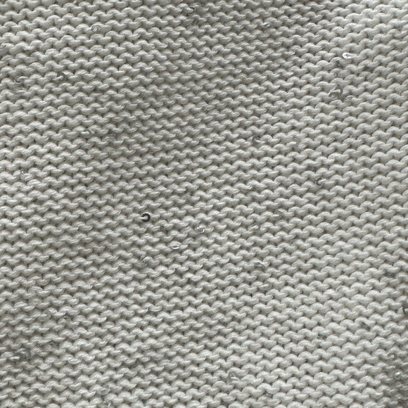 ZARA White Cotton Sequin Knit Sweater Minimalist Chic Low Back Size Medium - Picture 14 of 16